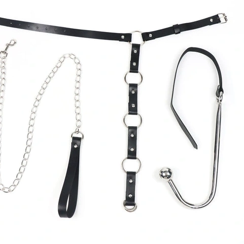 EverydayUse Collar Kinky Hook with Anal Leash 5853 and 0928